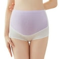thumbnail image 4 of Xmarks Women's Cotton Maternity Panties, Adjustable Underwear HighCut Briefs Purple L, 4 of 10