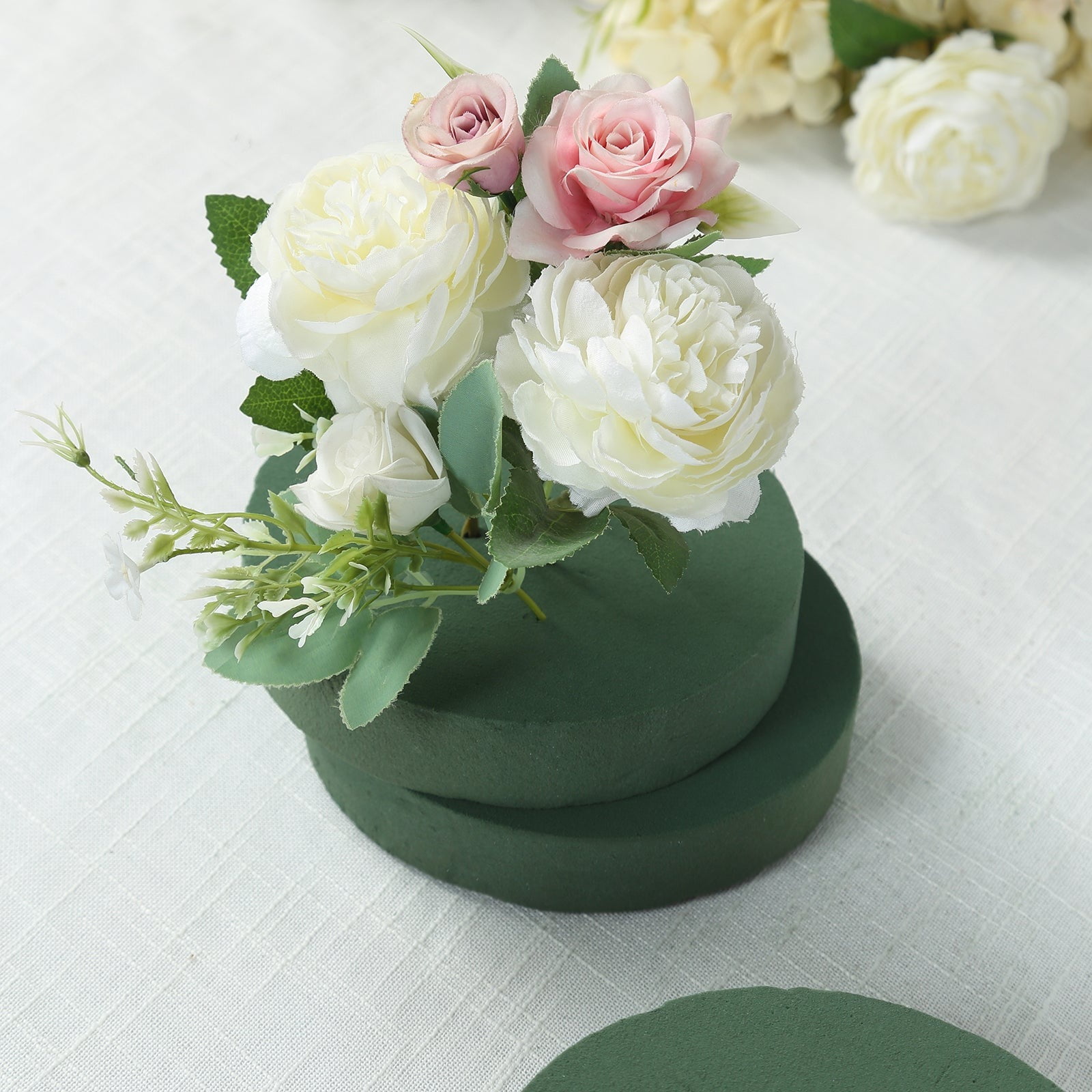 BalsaCircle 6 Green 6 in Round Floral Foam Blocks for Fresh Flowers for Fresh Flowers Wedding Party Events Home Crafts Centerpieces Decorations Supplies