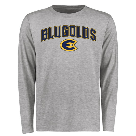 Men's Ash Wisconsin Eau Claire Blugolds Proud Mascot Long Sleeve T-Shirt