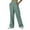 Green, variant on Jalioing Wide Leg Sweatpants for Women Solid Elastic High Waist Outdoor Sport Cargo Trousers with Pocket