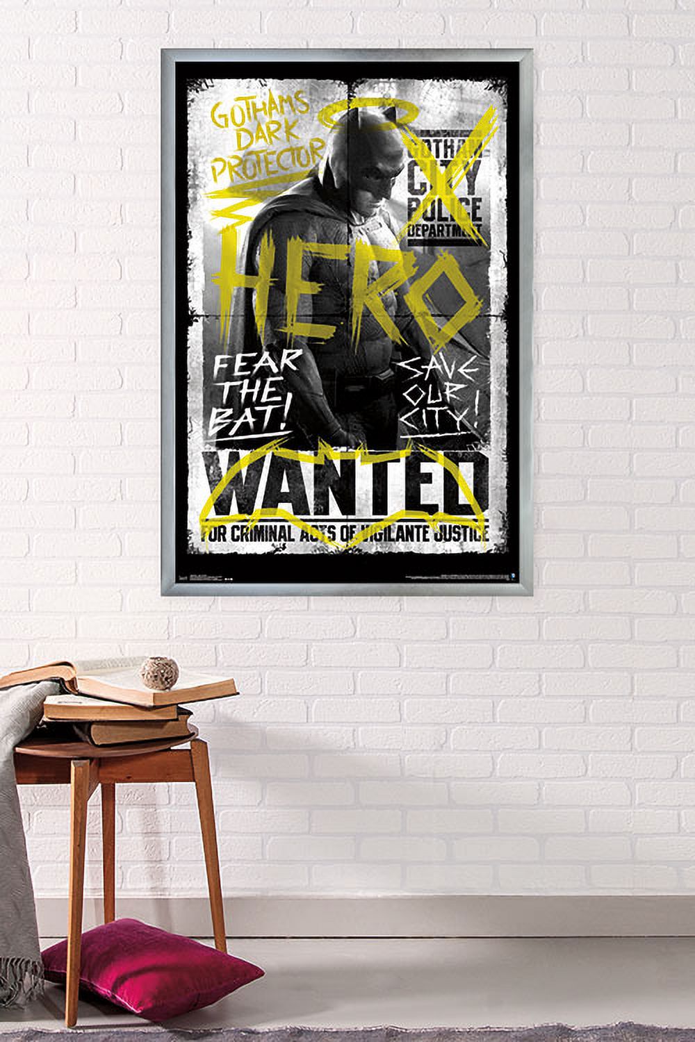 DC Comics Movie - Batman v Superman - Fear the Bat Wall Poster, 22.375" x 34", Framed