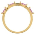 thumbnail image 5 of 0.4 ctw Wedding Band for Women - 14K Yellow Gold Simulated Pink Diamond Stackable Eternity Ring, 5 of 6