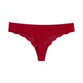 thumbnail image 1 of Tanga sexy pura para mujer con bordes ondulados y seda helada, ropa interior femenina sin costuras integrada de cintura baja, 1 of 6