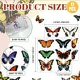 12 Sheets Rub on Transfers for Crafts, Butterflies Theme Rub on ...