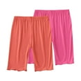 thumbnail image 1 of Odeerbi 2-13 Años Niñas 2 Pcs Modal Bike Shorts Cintura Alta Seguridad Bajo Vestido Slip Shorts Yoga Dance Shorts Verano Bermudas Shorts Pantalones de Color Sólido, 1 of 8
