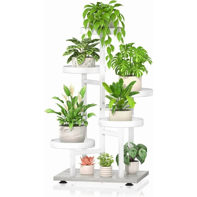 Metal & Wood Plant Stand Indoor & Outdoor Multi Levels lbs Capacity