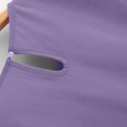 thumbnail image 5 of SDNall Chiffon Blouses for Women Chiffon Solid Color Short Sleeve Round Neck Casual Shirt Blouse (Purple,Sizes:S-5XL), 5 of 9