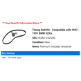 thumbnail image 2 of Timing Belt Kit - Compatible with 1987 - 1991 BMW 325is 1988 1989 1990, 2 of 2