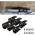 thumbnail image 1 of SIABC-6 Pcs Support pour Ordinateur Portable sous le Bureau avec Vis, Support, Rangement pour Clavier sous la Table, 1 of 4