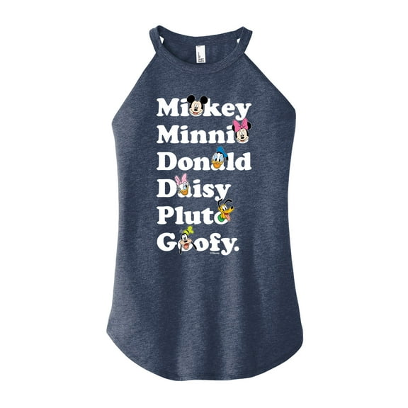 Mickey & Friends - Mickey Friends Character List - Juniors High Neck Tank Top