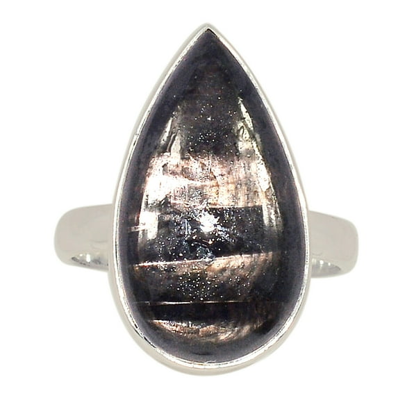 Natural Hypersthene - Canada 925 Sterling Silver Ring Jewelry s.9 ALLR-17522