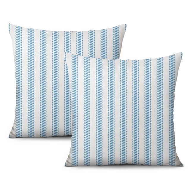 Housses de Coussin Boho Moderne Noir et Beige 20x20 Pouces, Design Patchwork à Rayures Décoratives (Ensemble de 2)