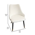 thumbnail image 5 of Benjara Zini 25" Cushioned Dining Chair (Set of 2)- White- Black- Gold Metal, 5 of 6