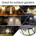thumbnail image 4 of 2pcs Solar Motion Sensor Light 3 Lighting Modes Waterproof Solar Security Lamp for Patio Yard Garden Pathway, 4 of 8