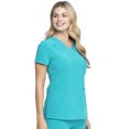 thumbnail image 4 of Dickies EDS Essentials Medical Scrubs Top for Women V-Neck DK735, S, Teal Blue, 4 of 7