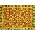 thumbnail image 1 of Ahgly Company Machine Washable Indoor Rectangle Oriental Yellow Modern Area Rugs, 6' x 9', 1 of 4