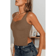thumbnail image 4 of Tops Cortos para Salir de Mujer, Camisetas Sin Espalda, Ropa Básica de Verano Y2K para Adolescentes, Ropa , Marrón Oscuro S, 4 of 7
