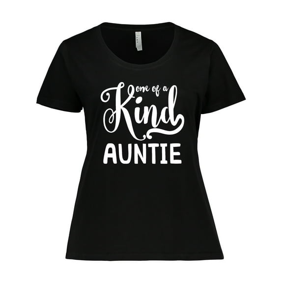 Inktastic Gift for Aunts | One of a Kind Auntie (white) Women's Plus Size T-Shirt