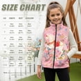 thumbnail image 6 of Xoenoiee Horse Daisy Flower Print Vest for Toddler Girls Fleece Zip Up Stand Collar Jacket Vest with Pockets Sleeveless Fall Winter Warm Waistcoat Outerwear, Size 7-8 Years, 6 of 7