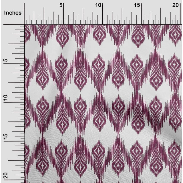 oneOone Cotton Cambric Fabric Chevron Ikat Decor Fabric Printed BTY 56 Inch Wide