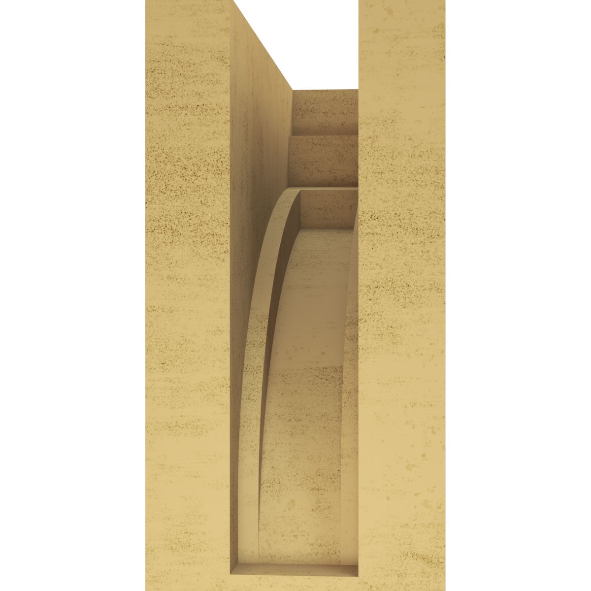 7"W x 14"D x 14"H Classic Rockford Rough Cedar Woodgrain TimberThane Corbel, Primed Tan