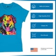 thumbnail image 4 of Tee Hunt Dean Russo Cute Neon Dog T-Shirt Adopt A Pet Colorful Pet Women's T-Shirt Tee, Light Blue, X-Large, 4 of 5