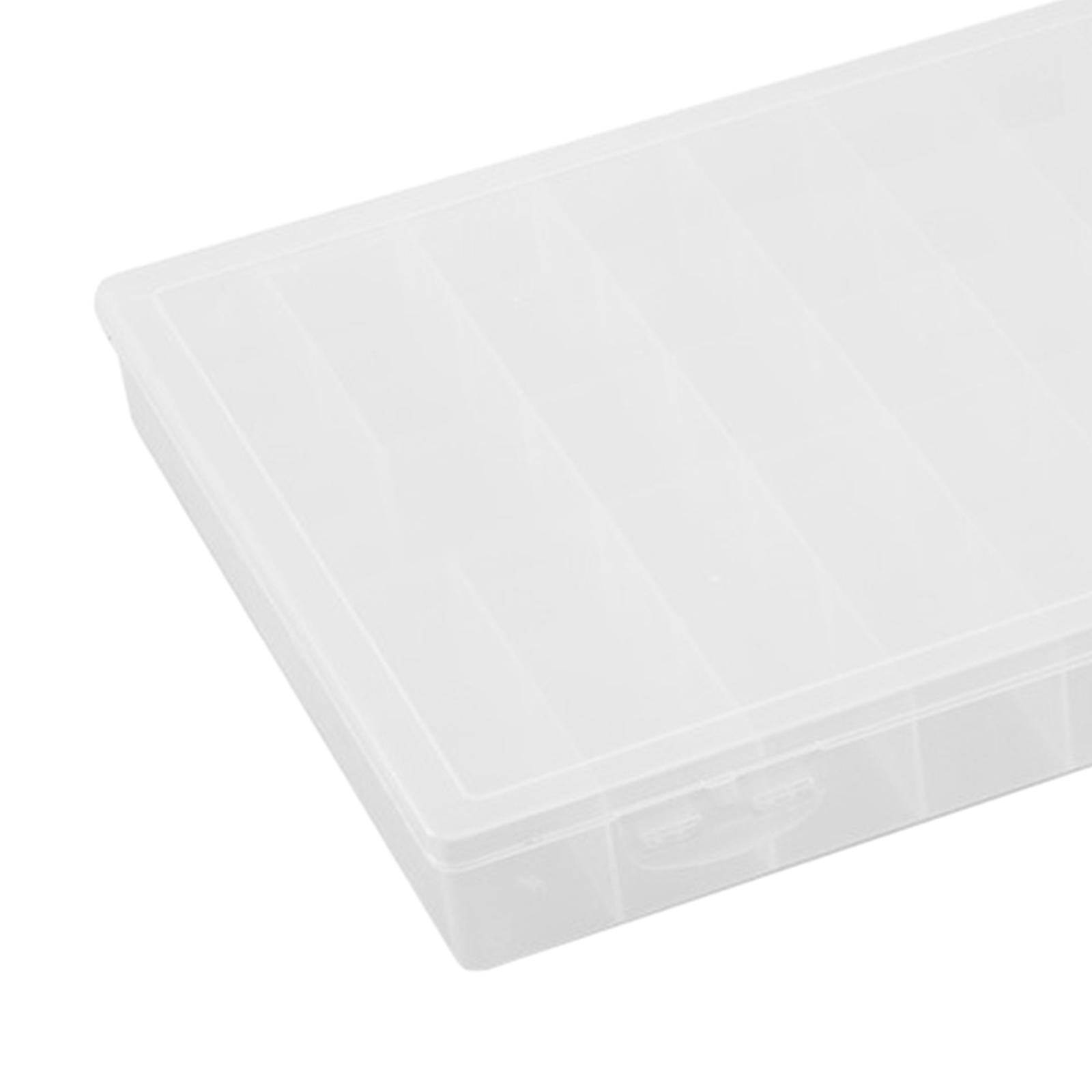 24 Grids Clear Organizer Box Storage Container ,PP Material ,Durable, Transparent Grid Box Storage Organizer for Jewelry ,Rock Collection Beads