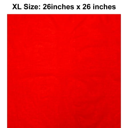 Solid Red Design XL 26 X 26 Cotton Scarf Bandana