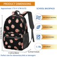 thumbnail image 3 of Pioneer Flower Floral Print Pattern 17" School Backpacks for Teens,Waterproof Oxford Fabric,S-Shape Padded Straps for School,Travel,Hiking,Camping, 3 of 5