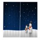 thumbnail image 4 of Cortina de Navidad 2x cortinas de puerta de ventana con temática de Navidad ciegas para la decoración de Navidad 16 # dieciséis# Magideal Cortina de Navidad, 4 of 5