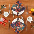 thumbnail image 2 of Iauyy Satin Napkins Set of 4- Sunset Music Festival Art DIY Printing Decoration Cloth Napkin- Easy Care for Home/Party, 2 of 8