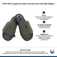 thumbnail image 5 of CTM  Supportive Open Toe Hook and Loop Slide Slippers (Men), 5 of 5