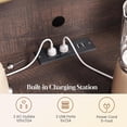 thumbnail image 6 of Itaar 73" Tall Arched Bakers Rack with Power Outlet and LED Light, Farmhouse Coffee Bar Cabinet, Kitchen Microwave Stand with Storage for Kitchen, Dining Room, Living Room, Brown, 6 of 9
