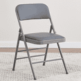 thumbnail image 2 of VTOY 4-Pack Vinyl Folding Chairs Steel Frame Metal Foam Folding Chairs with Padded Cushion and Back for Home and Office,Indoor and Outdoor Events-Vinyl Gray, 2 of 10