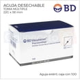 thumbnail image 1 of Aguja Vacutainer 22g X 38 Mm Bd Negra Caja Con 100 Pzas BV VACUTAINER AGJ360211N, 1 of 5