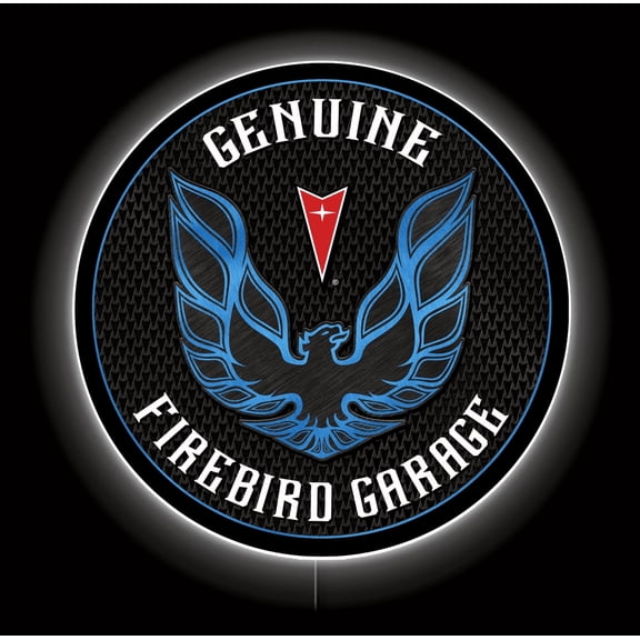 Desperate Enterprises LED Firebird Blue Neon Sign 23 Inch Round Backlit Acrylic Wall Decor Multicolor Indoor Corded Electric LED Wall Sign