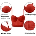 thumbnail image 4 of Roncen Women's Mesh Breath Push up Bustier Corset Crop Top Club Party Vest, 4 of 6