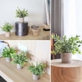thumbnail image 3 of 3 Pack Mini Potted Fake Plants Artificial Plastic Eucalyptus Plants Topiaries for Home Office Desk Farmhouse Shelf Room Bathroom Decor(Sage Green), 3 of 8