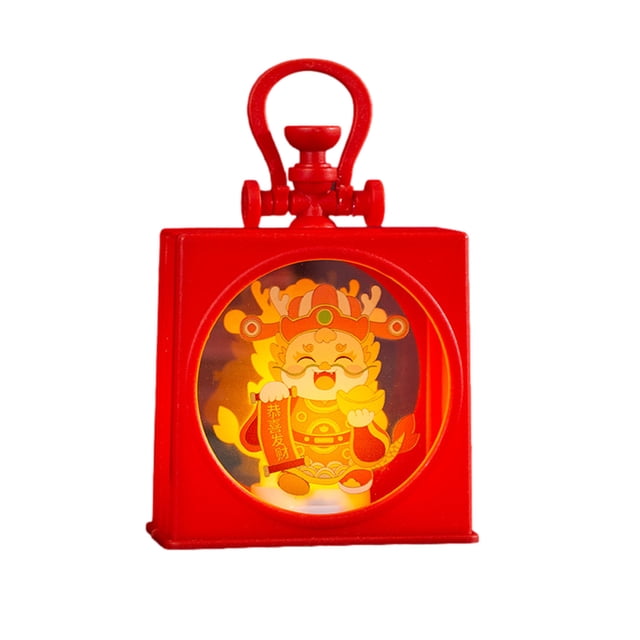 E New Year Portable Lantern With Battery Powered Carry Handle Festival Celebration Decor