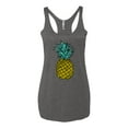 thumbnail image 2 of Wild Bobby, Trendy Tropical Pineapple, Fashion, Women Tri-Blend Racerback Tank Top, Premium Heather, Small, 2 of 4