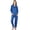 Blue, variant on Bimba Women Blue Cotton Night Wear Printed Pajama Set Full Sleeve Shirt with Pyjamas
