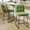 Green, variant on Ninecer Counter Height Bar Stools Set of 3, 26 Inch Upholstered Bar Stools with Low Back, Boucle Fabric Square Seat Bar Chairs with Metal Legs and Footrest, Bar Stools for Home Kitchen Bar, Brown