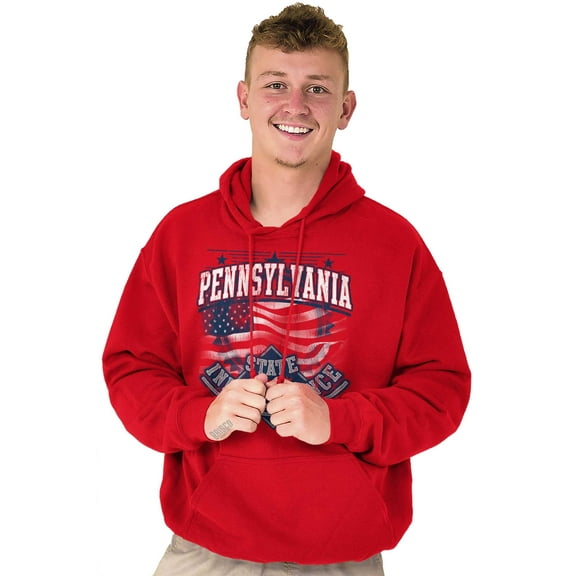 Pennsylvania Patriot PA American Flag Hoodie Sweatshirt Women Men Brisco Brands S