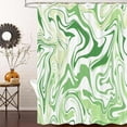 thumbnail image 6 of Aesthetic 70S Abstract Wavy Swirl Shower Curtain,Cute Sage Green Marble Bath Curtain, Modern Ombre Retro Boho Minimal Bathroom Accessories Groovy Teen Girls Bathroom Curtain Liner Set Hooks, 6 of 6