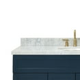 thumbnail image 4 of Ariel Hamlet 55 In. Oval Sink Vanity With 1.5 In. Carrara White Countertop In Midnight Blue, 4 of 11