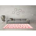 thumbnail image 3 of Ahgly Company Indoor Round Abstract Red Contemporary Area Rugs, 3' Round, 3 of 4