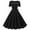 Black, variant on Icuanyi Womens Dresses Women Short Sleeve 1950s Housewife Evening Party Prom Dress