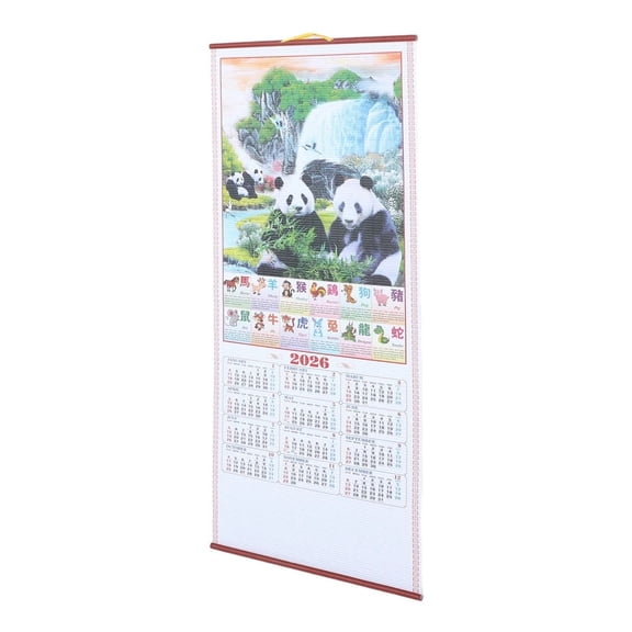 2026 Year of The Horse Hanging Cylinder Office Chinese New Wall Calendar-B