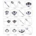 thumbnail image 3 of Boys Girls Kitchen Toys Stainless Steel Cookware Utensils Set Children Safe Material Develop Intelligence Functions Silver 25 Pieces, 3 of 7