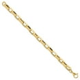 thumbnail image 2 of 14K Polished Hollow Hammered Link Bracelet, 2 of 6